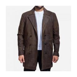 Half Life Brown Leather Coat	
