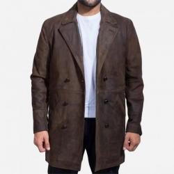 Half Life Brown Leather Coat	 Half Life Brown Leather Coat