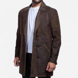 Half Life Brown Leather Coat	 Half Life Brown Leather Coat