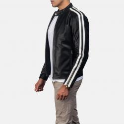Hank Black Leather Biker Jacket	 Hank Black Leather Biker Jacket