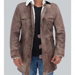 Hardy Shearling Mens Winter Leather Jacket Coat	 Hardy Shearling Mens Winter Leather Jacket Coat
