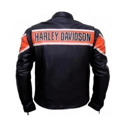 Harley Davidson Biker Leather Jacket Victoria Lane Style Motorcycle Top	