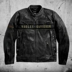 Harley Davidson Distressed Leather Men's Biker Jacket	 Harley Davidson Distressed Leather Men's Biker Jacket