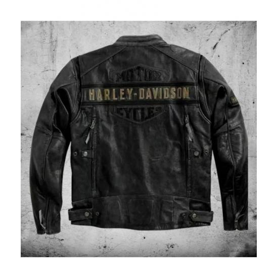 Harley Davidson Distressed Leather Men's Biker Jacket