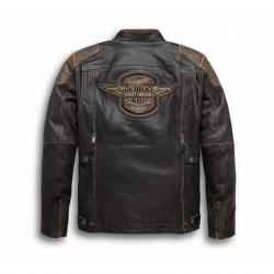 Harley Davidson Triple Vent System Brown Leather Jacket	 Harley Davidson Triple Vent System Brown Leather Jacket
