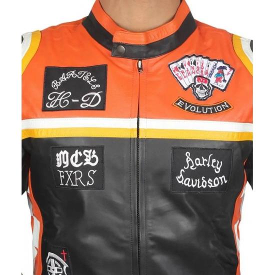 Harley Davidson Vintage Biker Motorcycle Leather Jacket