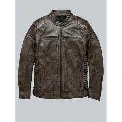 Harley Davidson Waxed Brown Leather Jacket	 Harley Davidson Waxed Brown Leather Jacket