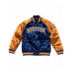 Houston Astros Blue And Orange Satin Jacket	