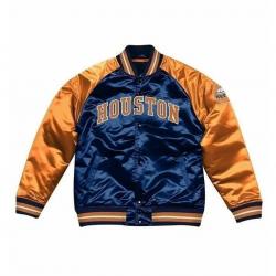 Houston Astros Blue And Orange Satin Jacket	 Houston Astros Blue And Orange Satin Jacket