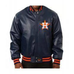 Houston Astros Blue Leather Jacket	