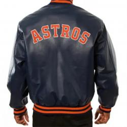 Houston Astros Blue Leather Jacket	 Houston Astros Blue Leather Jacket