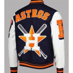 Houston Astros Pro Standard Mash Up Logo Varsity Jacket	 Houston Astros Pro Standard Mash Up Logo Varsity Jacket