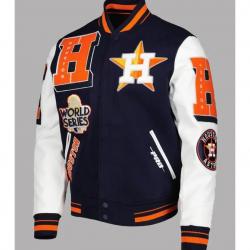 Houston Astros Pro Standard Mash Up Logo Varsity Jacket	 Houston Astros Pro Standard Mash Up Logo Varsity Jacket