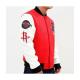 Houston Rockets White And Red Varsity Jacket