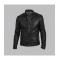 Hunt Black Biker Leather Jacket	