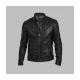 Hunt Black Biker Leather Jacket