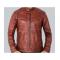 Idaho Mens Brown Leather Moto Jacket	