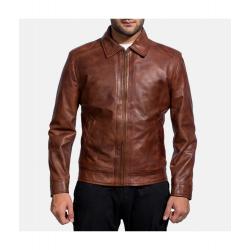 Inferno Brown Leather Jacket	