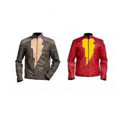 Injustice Gods Among Us Shazam Black Adam Leather Jacket	