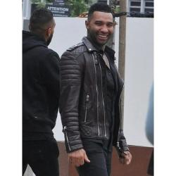Jermaine Pennant Brown Biker Leather Jacket	