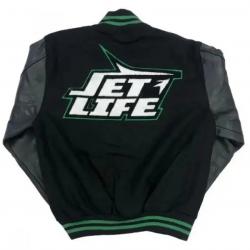 Jet Life Green Letterman Jacket	 Jet Life Green Letterman Jacket