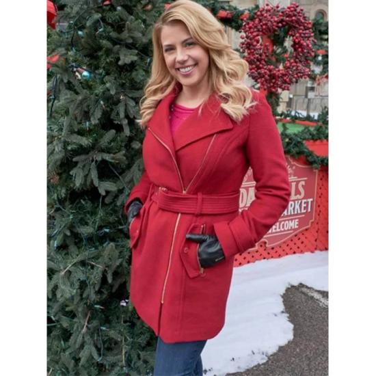 Jodie Sweetin Entertaining Christmas Red Coat