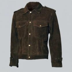 John Lennon Brown Suede Leather Jacket	 John Lennon Brown Suede Leather Jacket