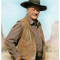 John Wayne Brown Leather Vest	