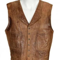 John Wayne Brown Leather Vest John Wayne Brown Leather Vest