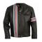 Johnny Knoxville Biker Striped Leather Jacket	
