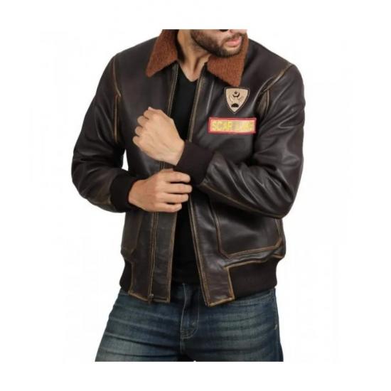 Jumanji 2 Nick Jonas Bomber Leather Jacket