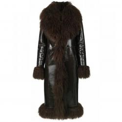 Kylie Jenner Brown Shearling Coat	 Kylie Jenner Brown Shearling Coat