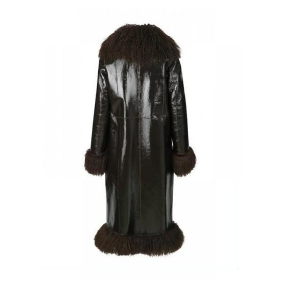 Kylie Jenner Brown Shearling Coat