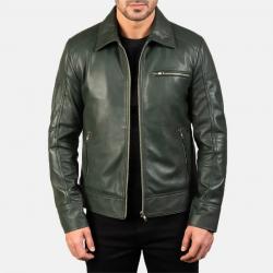 Lavendard Green Leather Biker Jacket	 Lavendard Green Leather Biker Jacket