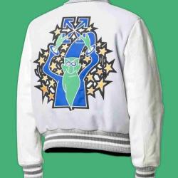 Lil Durk Off White Bomber Jacket	 Lil Durk Off White Bomber Jacket