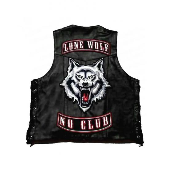 Lone Wolf Biker Leather Vest