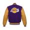 Los Angeles Lakers NBA Purple and Yellow Letterman Jacket	
