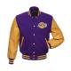 Los Angeles Lakers NBA Purple and Yellow Letterman Jacket