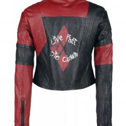 Margot Robbie Suicide Squad 2 Harley Quinn 2021 Cosplay Costume Short Leather Jacket	