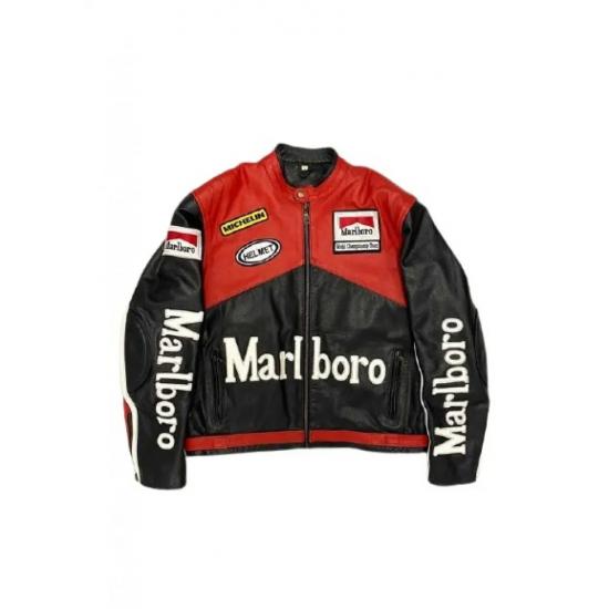 Marlboro Racing Black Leather Jacket