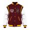 Maroon Shaw University Varsity Jacket	