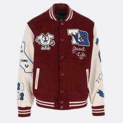 True Religion Maroon Varsity Jacket Unveiled	 True Religion Maroon Varsity Jacket Unveiled